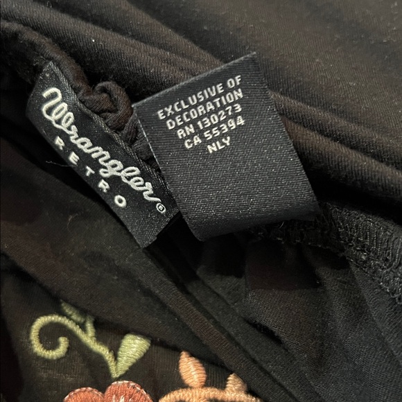 Wrangler - Retro embroidered floral blouse, beautiful colors, lots of stretch - Picture 10 of 10